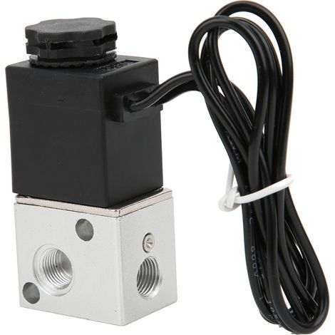 Électrovanne à action directe pour eau air huile 3/2 voies en aluminium G1/8 110V AC IP65 (1/5)