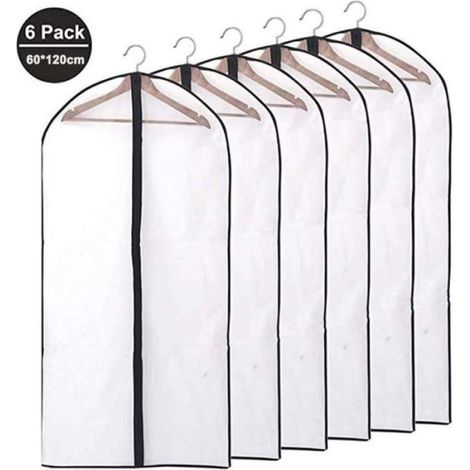 HT22807-SAC A HABIT .Housse de vêtements transparente. ensemble de 6 pièces. housse de vêtement. costume. veste. manteau. sac de v (1/4)