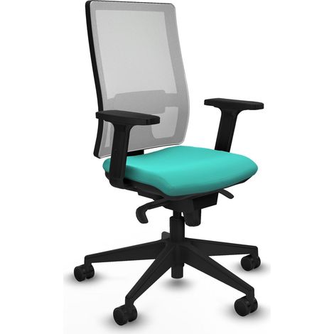 Sedia da ufficio piqueras y crespo Horna turchese mesh bianco