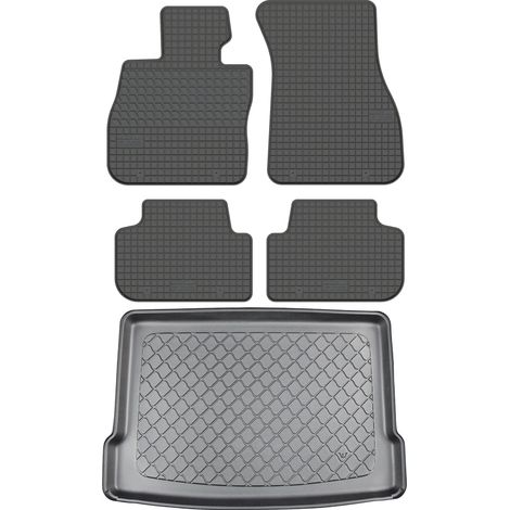 BMW Serie 1 F40 Hatchback desde septiembre de 2019. Juego de alfombrillas de goma para coche + alfombrilla para maletero.