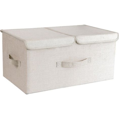 Boîte de rangement extra large avec couvercle et compartiments, 50 x 30 x 25 cm, 2 pièces (1/5)