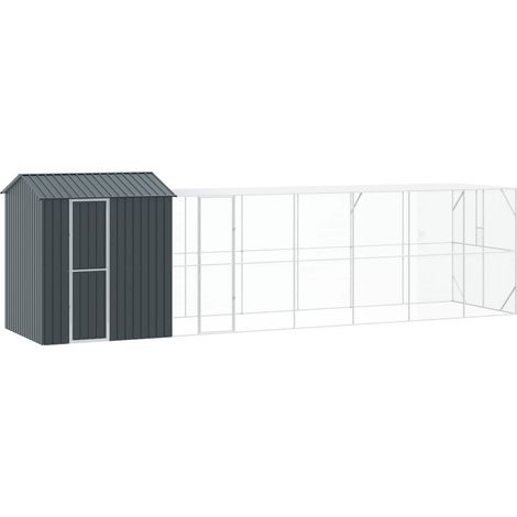 Vogelkäfig Anthrazit 824 x 208 x 247 cm Verzinkter Stahl