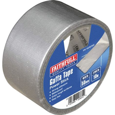 Faithfull 04695010SITB Power Stik Waterproof Tape 50mm x 10m Silver FAITAPEPSS (1/5)