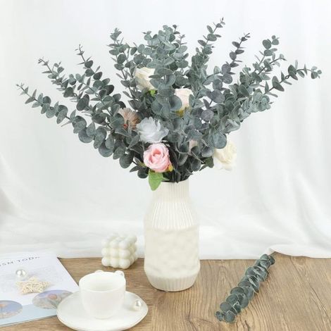 Feuilles D Eucalyptus - 45 Cm - Vert Foncé - Décoration Intérieure - Lot De 20 (1/5)
