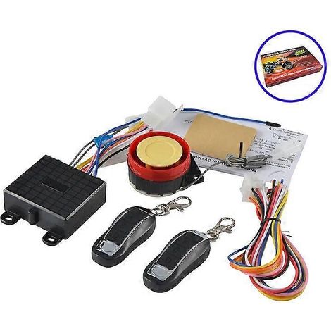 Alarma para motocicleta de 12 V, sistema antirrobo con sonido, luz y vibración, 125 dB, control remoto, carcasa de llave, arranque del motor. (1/5)