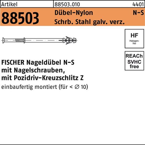 FISCHER Nageldübel N Maße 6x60/30 S ( 8000236927 )