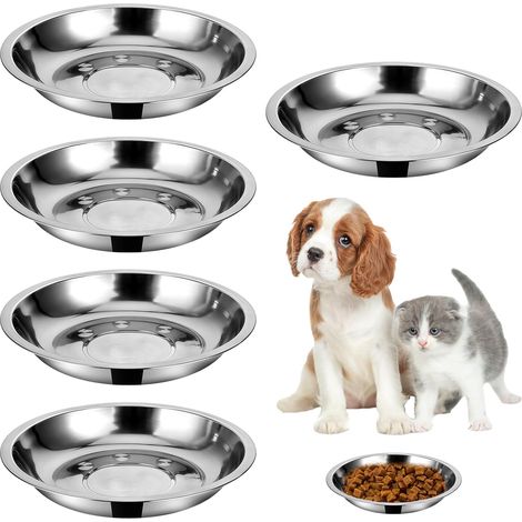 Lot de 5 gamelles plates pour chat
