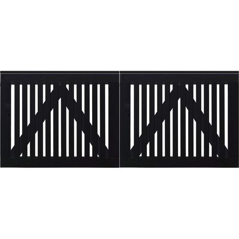 Plus Doppeltor Sendai 200 x 80 cm RAL 9005 Schwarz