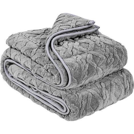 Sommeil apaisé avec couverture lestée 9,2 kg, polaire Sherpa et perles de verre, pour personnes 90-113 kg (1/5)