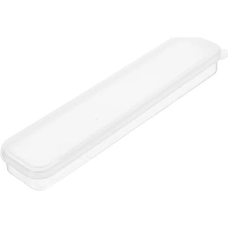 Boîte de rangement portable pour couverts avec couvercle, organisateur compact pour cuillères, fourchettes et baguette - Transparent (1/5)