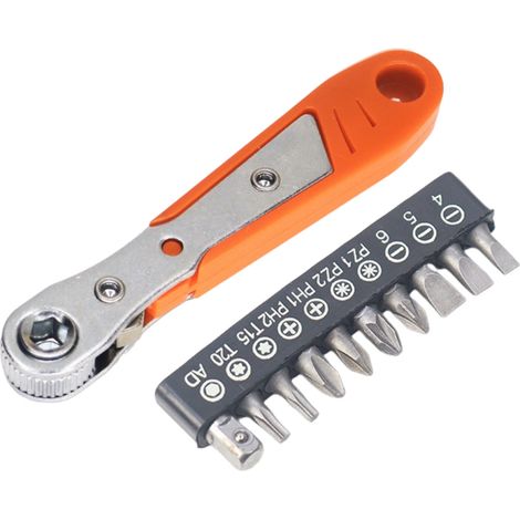 Mini tournevis à cliquet 36 dents, outil de maintenance et d'utilisation dans les espaces restreints, douille de type L, clé d'angle en L (1/5)