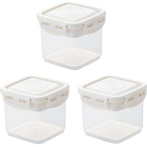 3 pièces Distributeur de lait en poudre, contenant portable pour préparation de biberons, étanche et empilable, idéal pour voyages, pique-niques et garderies (1/5)