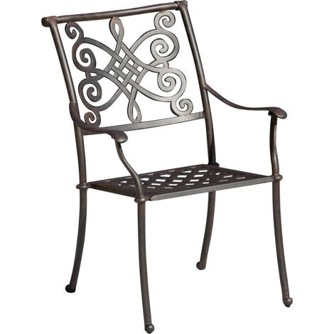 Inko Stapelstuhl Nexus Alu-Guss 62x62x94 cm Gartenstuhl 2 Farben zur Wahl Bronze (1/5)
