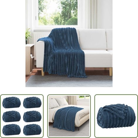 Fleece-Decke - Wohndecken 6 pcs Marineblau 150 x 130 cm Fleece (1/5)