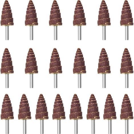 20 pezzi 20×40MM ruote lamellari coniche per utensili rotanti con gambo da 6 mm