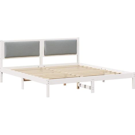 Maison Exclusive - Bettrahmen Hellgrau 180 x 200 cm Massives Kief