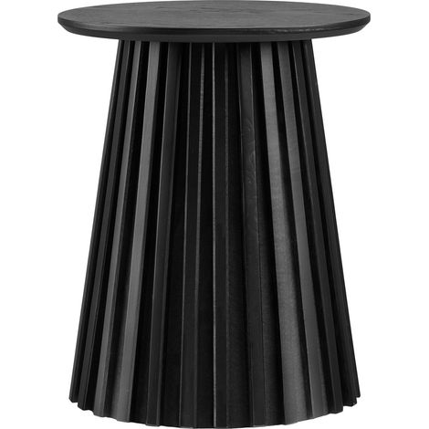 Osaka - Tavolino d'appoggio in impiallacciatura di rovere e MDF nero ø40x50 cm