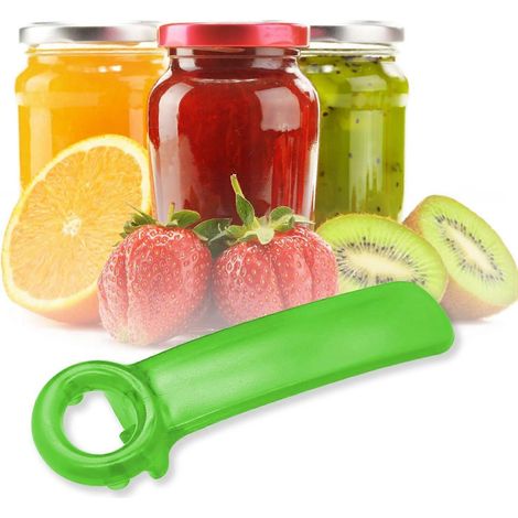 Ouvre-boîte vert monobloc avec design de clé, design original, facile à utiliser (transparent). (1/4)