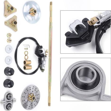 740mm Hinterachse Kit Bremsanlage & Lagerblöcke für ATV Quads Buggy Go Kart (1/5)