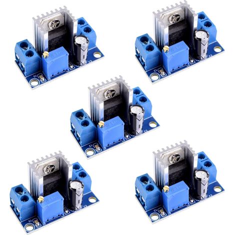 DC-DC Step Down Converter 4-40V to 1.25-37V 1.5A Voltage Régulateur 5V 9V 12V 24V 36V Alimentation Module de Convertisseur de Buck Réglable (5pcs) (1/5)