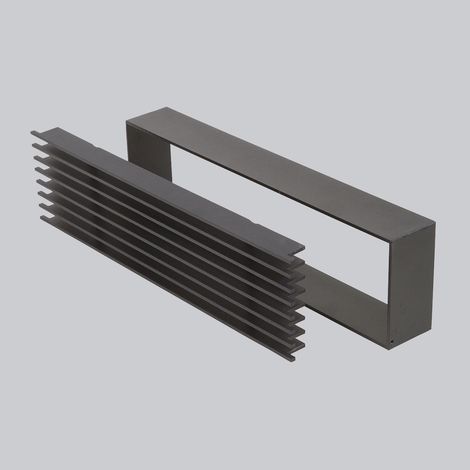 Grille d'air Open Air Substeel - 650 x 100 mm Noir (1/2)