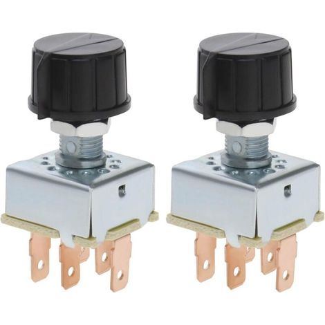 Pair CSPARKV 2 Pièces Bouton Rotatif de Climatisation AC Interrupteur de Ventilateur à 3 Vitesses Commande de Climatisation Remplacement Rotatif Universel pour Voiture (1/4)