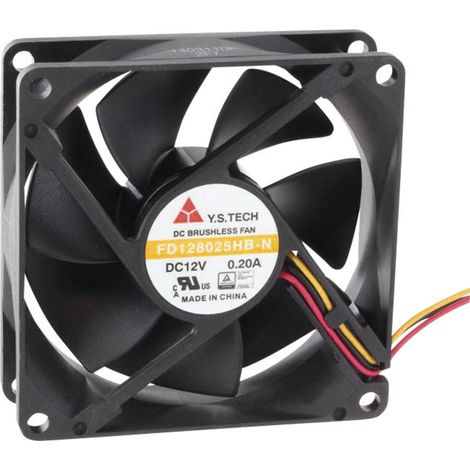 YS TECH FD128025HB-N(2F7) Axiallüfter 12 V/DC 70.68 m³/h (L x B x H) 80 x 80 x 25 mm (1/2)