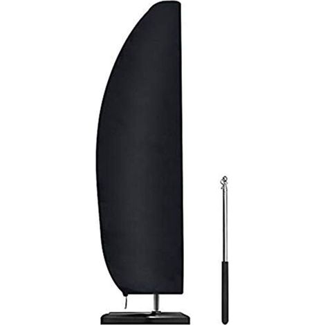 Housse de parasol noir 280CM×30CM×81CM×46CM Imperméable extérieur (1/5)