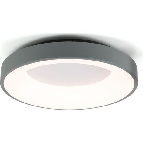 ALPINALUZ Plafón LED de Techo Pared Aluminio Gris Diseño Ø40 Cm 3000K-4000K-6000K 36W (1/5)