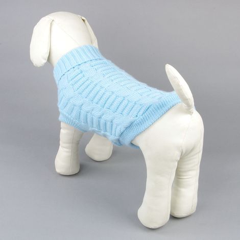 Chien pull chien vêtements polaire chien laine pull hiver chaud sweat chemise fleur pyjamas polaire chandails(S) (1/5)