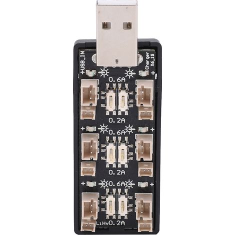 Chargeur USB 6 canaux pour batterie 3,8V, carte de charge 2,5-4,35V avec indicateurs lumineux LED (1/5)