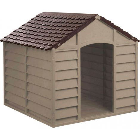 Cuccia per cani da esterno in PVC marrone, cucce in (1/3)