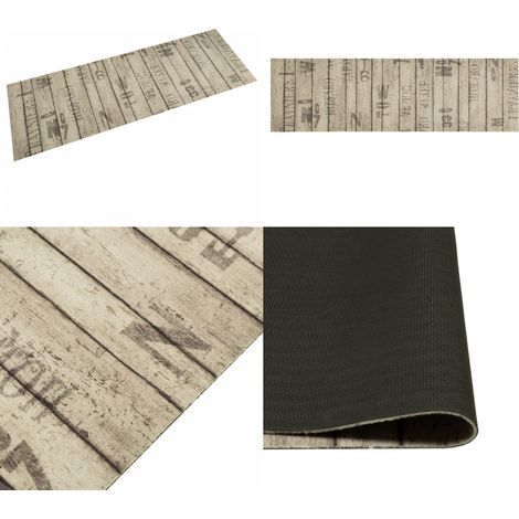 Küchenteppich Waschbar Zaun 45x150 cm Samt - Küchenläufer - Samt - Laufmatte - Anti-Rutsch - Washable Rug - Home & Living (1/5)