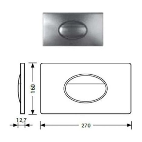 Placca Todini Ellipse 20.15E/CS Cromato Satinato Cromo Satinato