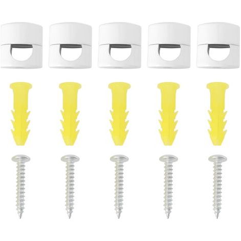 Lot de 5 Crochets pour Lustres Plafonniers Câbles pour Câbles Textiles Câbles de Lampe en PVC Support de Câble Monté en Surface pour 7 virgule 8 16 mm (1/4)