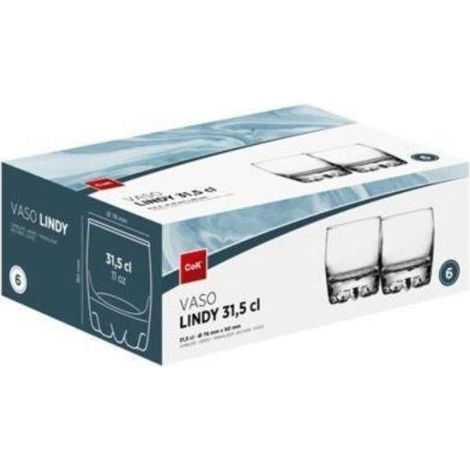 31,5 cls cok vaso lindy whisky bajo similar vaso galassia - caja 6 unidades