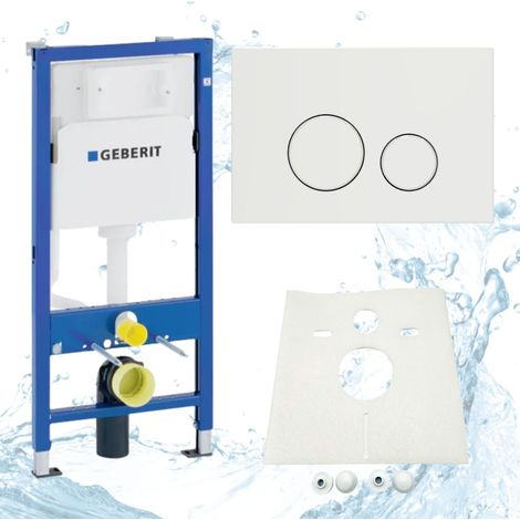 Geberit Vorwandelement WC Betätigungsplatte weiß Schallschutz Komplettset