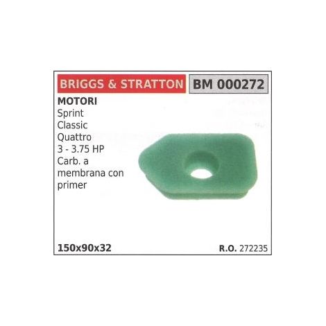 BRIGGS&STRATTON filtro de aire cortacésped sprint 150x90x32 mm