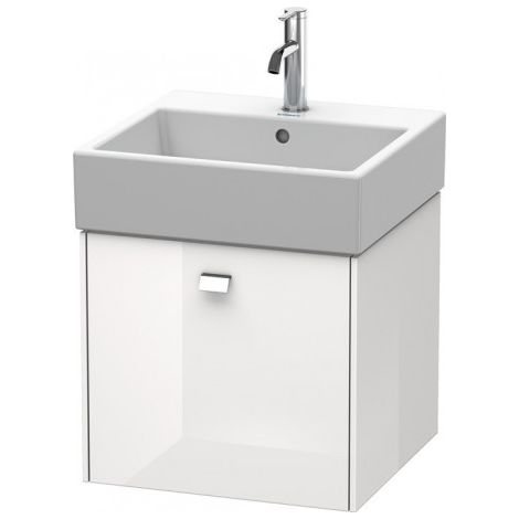 Duravit Brioso Meuble sous-lavabo suspendu 48,4 x 45,9 cm, 1 tiroir, pour meuble sous-vasque Vero Air 23505050, Couleur (avant/corps): Décor blanc lustré, poignée chromée - BR405201022