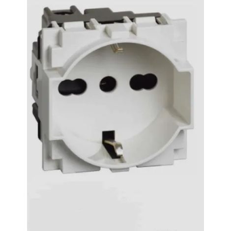 Presa schuko 16A compatibile con Bticino Living Now Biesse bianco