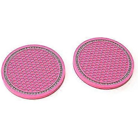 Dessous de verre pour voiture, sous-verre porte-gobelet - Accessoires intérieurs automobiles universels antidérapants, sous-verre à paillettes cristal pour hommes et femmes (7 cm de diamètre) (1/5)