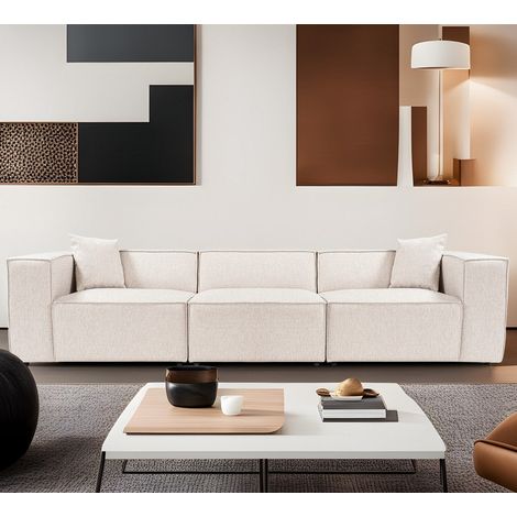 3-Sitzer-Sofa Lora Hellbraun