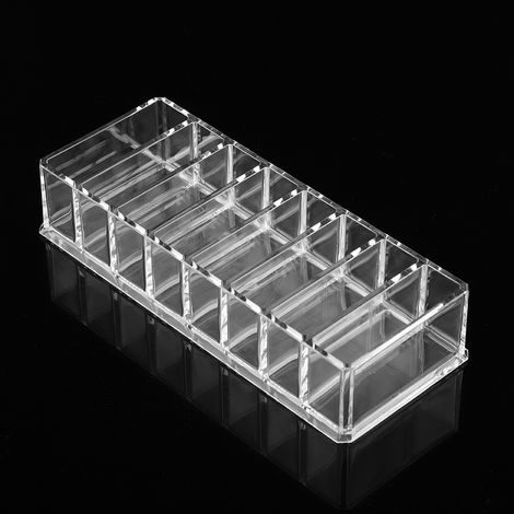 Boîte de rangement de bureau transparente en acrylique pour pinceaux et rouges à lèvres et outils de maquillage. Organisateur (1/5)