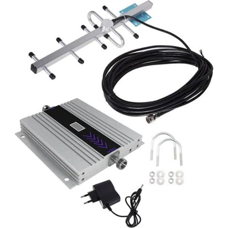 Amplificateur de rappel LCD GSM 900Mhz répéteur de signal pour téléphone portable + kit d\'antenne de Yagi