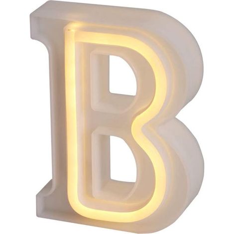 Lettere luminose neon a led luci alfabeto B luminoso per decorazione casa compleanni nozze festa bar eventi luce calda (1/5)