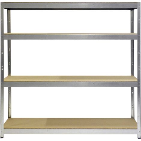 scaffale in metallo e legno "joker" in kit con 4 ripiani, 200x70x200 cm - grima (1/2)