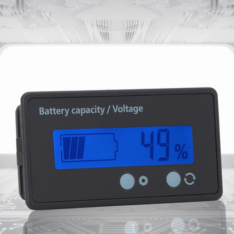 GY-6GS Moniteur de Batterie LCD Étanche 12-84V Bleu pour Scooter (1/5)