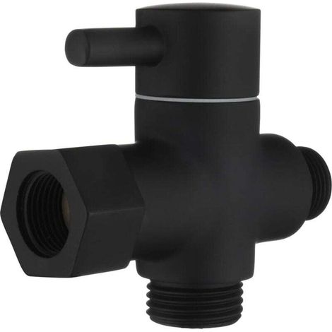 3/8"-12/17" Messing-Absperrventil, Umsteller, Adaptateur de toilette, Noir