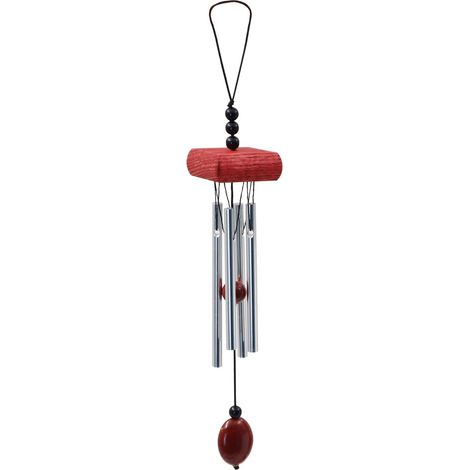 Petit carillon éolien, carillon d'extérieur en aluminium avec tons mélodiques doux, carillon de jardin, pour cour, porche, décoration d'intérieur (rouge) (1/5)