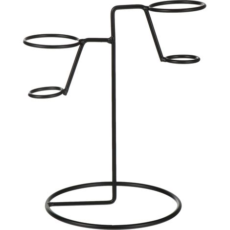 Support Pour Cônes De Glace - En Fer Noir - 4 Emplacements - Pour Réception Sucrée Et Événements Festifs - 1 Pièce (1/5)